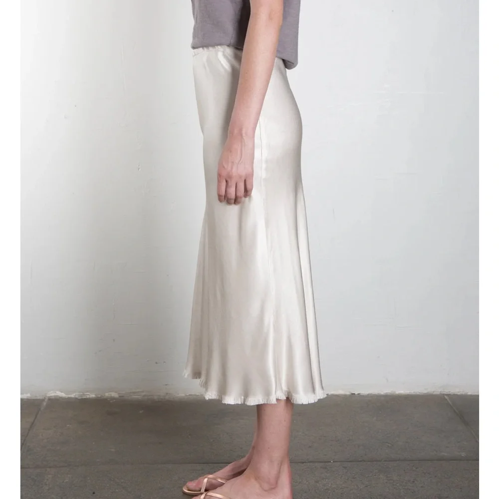 Pharaoh Collection Riley Skirt Vintage Satin Periwinkle Blue Midi Size 1 Small - Picture 10 of 11